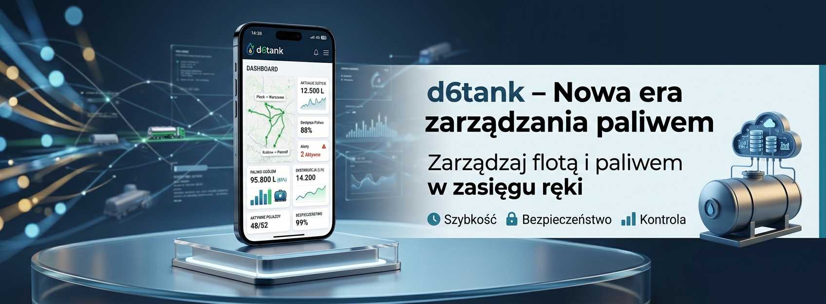 d6Tank w ofercie: zarządzanie zbiornikami na paliwo, AdBlue i płyny eksploatacyjne