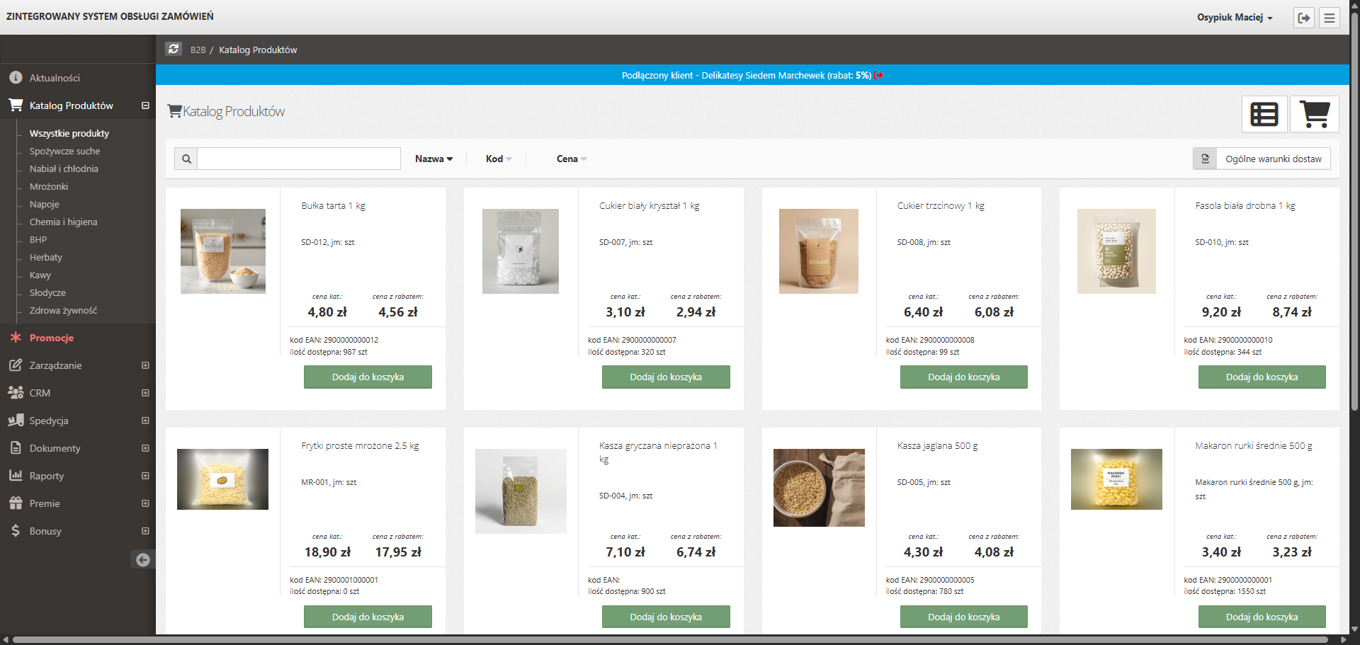 B2B – katalog produktów