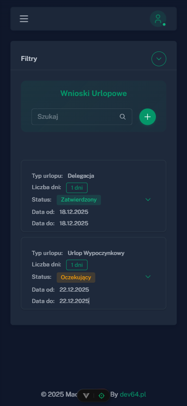 devHRPortal – Mobilny wniosek